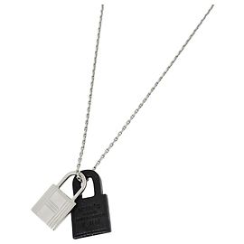 Hermès Colar Hermes HERMES O'Kelly PM Preto Prata