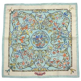Hermès Lenço Hermes Petit Carré PiERRES d' ORiENT et OCCiDENT Multicor Verde
