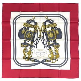 Hermès Hermes Carre 90 Brides de Gala Seidentuch Rot