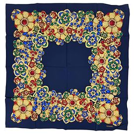 Foulard in seta blu navy Chanel Blu navy