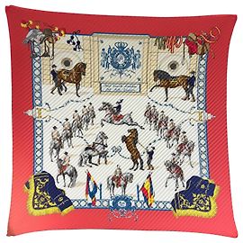 Hermès Hermes Carre 90 Seidentuch Rot Mehrfarben