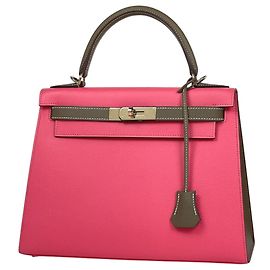 Hermès Bolsa Hermes Kelly 28 Rosa Taupe