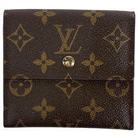 Louis Vuitton Tri-Fold Geldbörse in Brown Monogram Braun