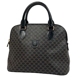 Céline Celine Macadam Pattern Handbag Black