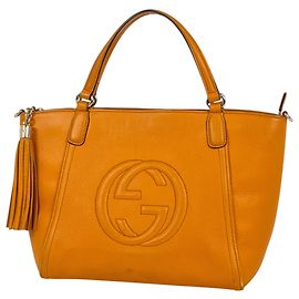 Gucci Soho Interlocking G Leather Handbag Orange