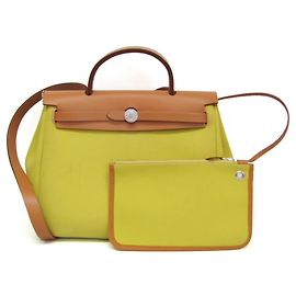 Hermès Bolsa Hermes Her Bag Zip PM Bege Dourado