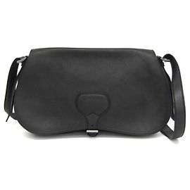 Borsa a tracolla con patta Prada Nero
