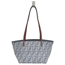 Fendi ROLL Small 8BH424 Sac à épaule et cabas réversible Marron