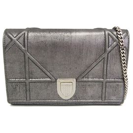 Bolsa de Ombro com Corrente Diorama Christian Dior Prata