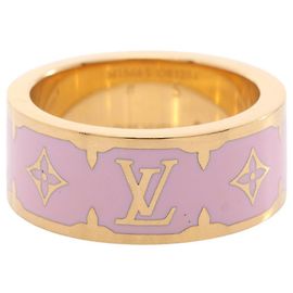 Anillo Nanogram Band Louis Vuitton Rosa Dorado