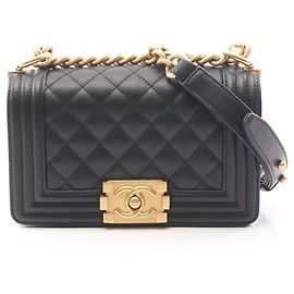 Bolsa de Ombro Chanel Boy Small Preta Preto