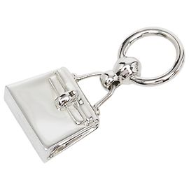 Hermès Mini Kelly Twilly Ring Scarf Argento
