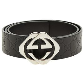 Cintura Gucci Guccissima da uomo Nero