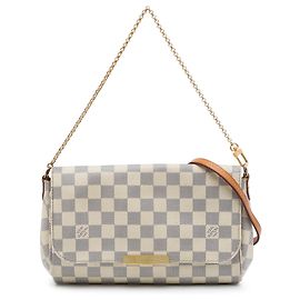Louis Vuitton White Damier Azur Favorite MM Blanc