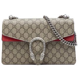 Bolsa de Ombro Gucci Dionysus Medium GG Supreme Bege Bege