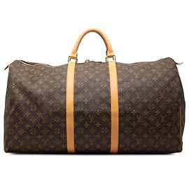 Louis Vuitton Brown Monogram Keepall 60 Marrom