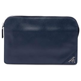 Clutch Prada Blue Saffiano Blu Blu navy