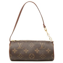 Louis Vuitton Brown Monogram Papillon Pochette Marrone