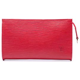 Louis Vuitton Red Epi Bucket PM Täschchen Rot