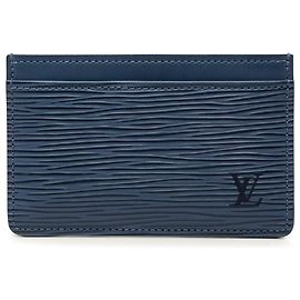 Louis Vuitton Blue Epi Kartenetui Blau