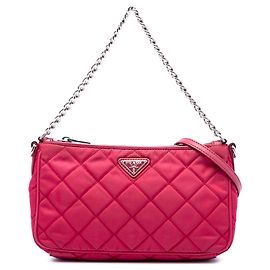 Bolsa Prada Pink Impuntu Tessuto Satchel Rosa Outro