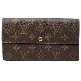 Louis Vuitton Brown Monogram Sarah Long Wallet Brown