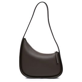 Bolsa de ombro meia lua em couro marrom The Row Marrom Castanho escuro