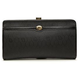 Dior Black Honeycomb Coated Canvas Clutch Black