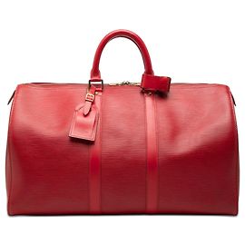 Louis Vuitton Red Epi Keepall 45 Rot