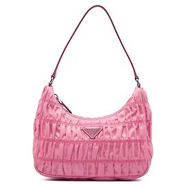 Borsa a tracolla Prada Re Edition in Tessuto Gaufre Rosa Rosa