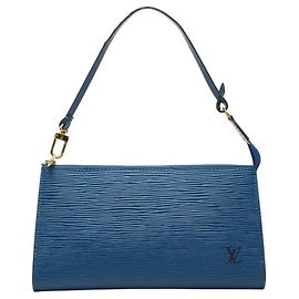 Sac à main Louis Vuitton Epi Pochette Accessoires Bleu