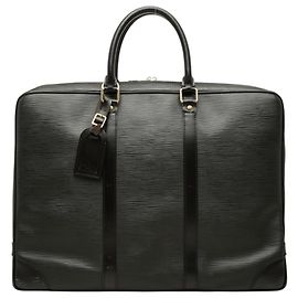 Sac à main Louis Vuitton Epi Portedocuments Voyage Noir