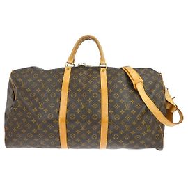 Louis Vuitton Keepall Bandoulière Monogram 60 Castaño