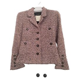 Chanel Pink Tweed Jacket Purple