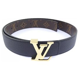Cinturón reversible Louis Vuitton Castaño Negro