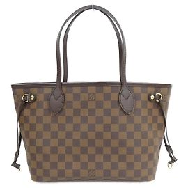 Louis Vuitton Damier Neverfull PM Handbag Brown