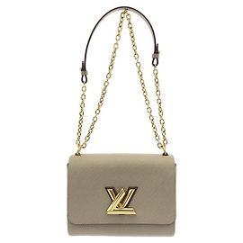 Louis Vuitton Twist MM Shoulder Bag Beige