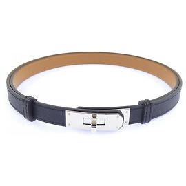 Hermès Cinturón Hermes Kelly 18mm Negro