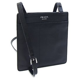 Borsa a tracolla pochette Prada in pelle nera Nero