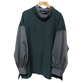 Autre Marque Blusa ENFOLD OFF-NECK LAYERED PULLOVER Otro Verde