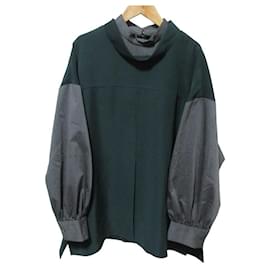 Autre Marque ENFOLD OFF-NECK LAYERED PULLOVER Bluse Andere Grün