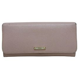 Fendi 8M0251-00F09 Leather Long Wallet Pink