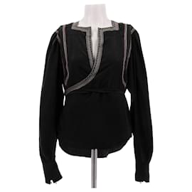 Camicia in seta Isabel Marant nera Nero