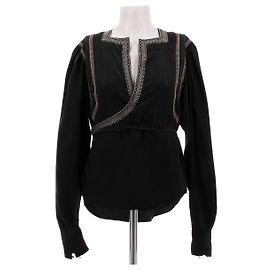 Isabel Marant Seidenbluse Schwarz Schwarz