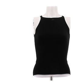 Courreges Black Viscose Tank Top Black
