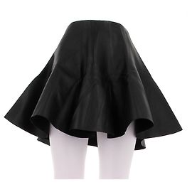 Saia de couro preta Alaïa Preto