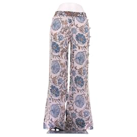Calças de linho estampadas Zimmermann Multicor