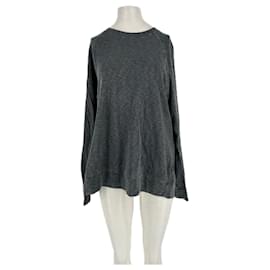 Autre Marque James Perse Standard Grauer Baumwollpullover Grün