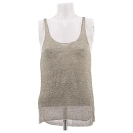 Zadig & Voltaire Top en maille dorée et argentée Doré