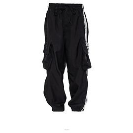 Yohji Yamamoto Nylon Wire Cargohose Schwarz Schwarz